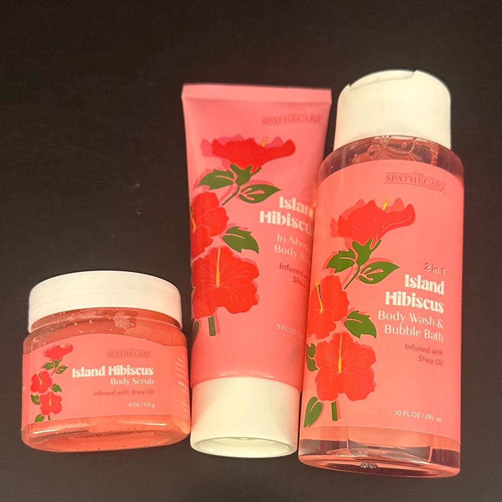 The Spathecary Island Hibiscus Body Balm Wash & Body Scrub